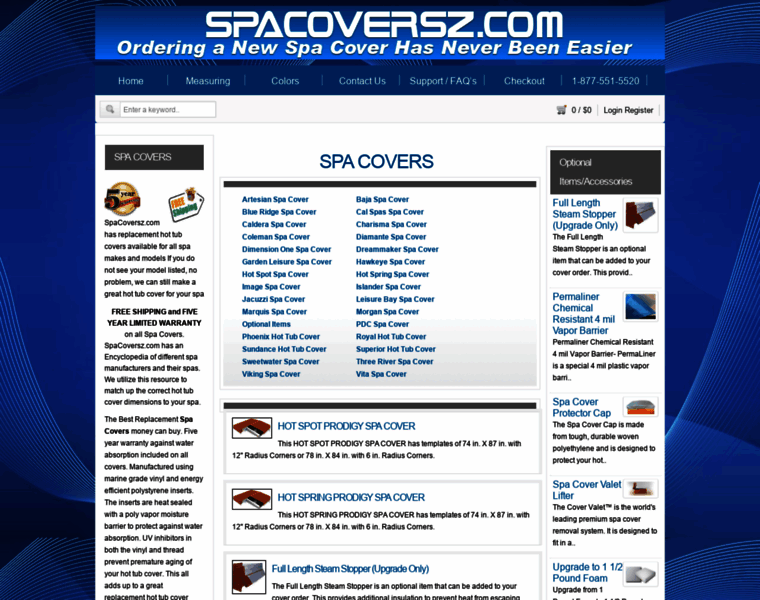 Spacoversz.com thumbnail