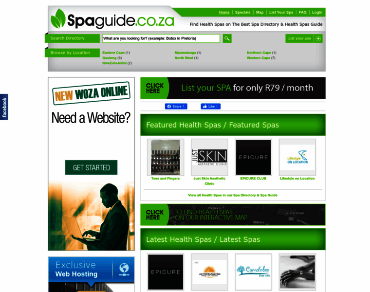 Spaguide.co.za thumbnail
