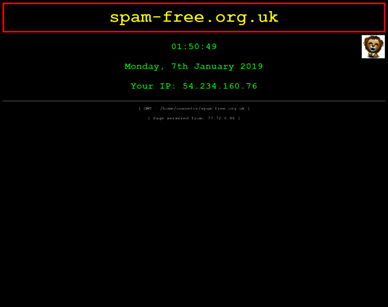 Spam-free.org.uk thumbnail