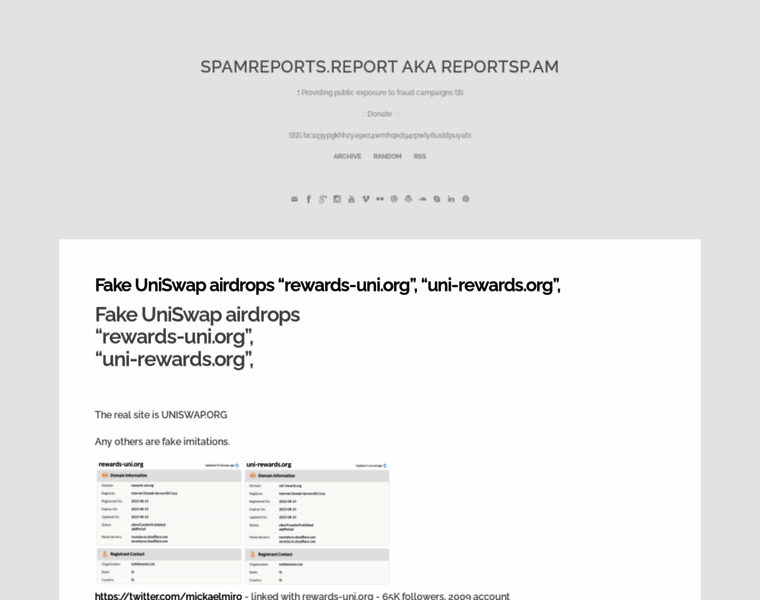 Spamreports.report thumbnail