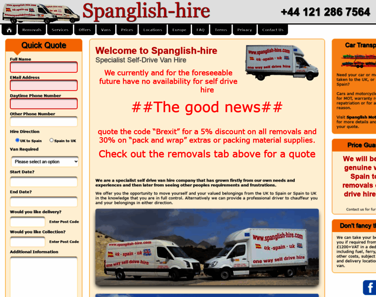 Spanglish-hire.com thumbnail