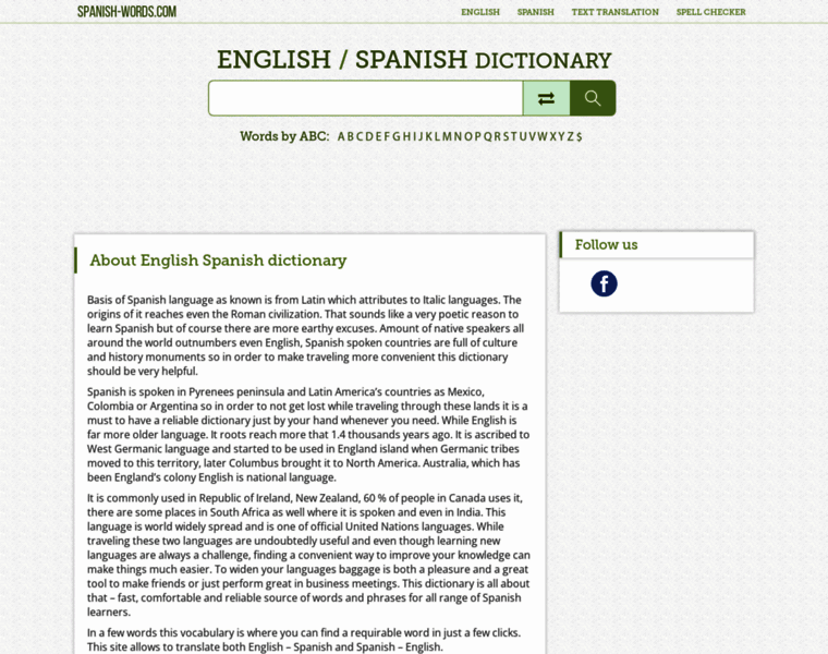 Spanish-words.com thumbnail