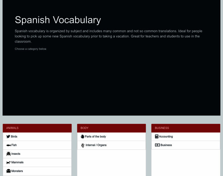 Spanishvocabulary.ca thumbnail