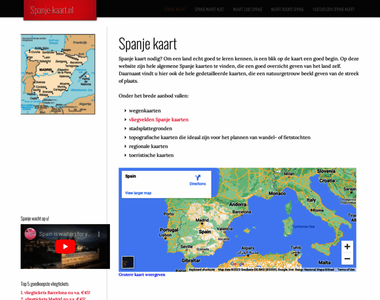 Spanje-kaart.nl thumbnail