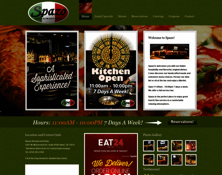 Spazorestaurantbar.com thumbnail