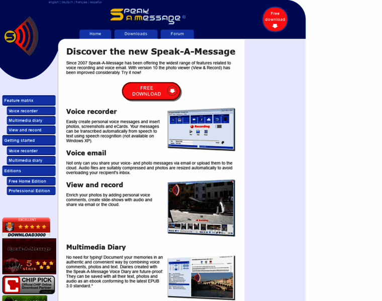 Speak-a-message.com thumbnail