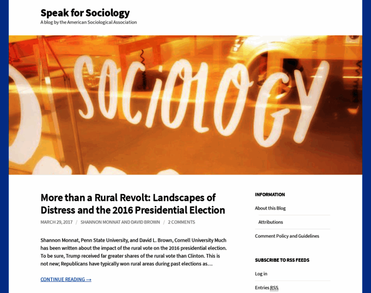 Speak4sociology.org thumbnail