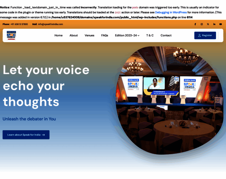 Speakforindia.com thumbnail