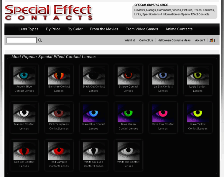 Specialeffectcontacts.com thumbnail