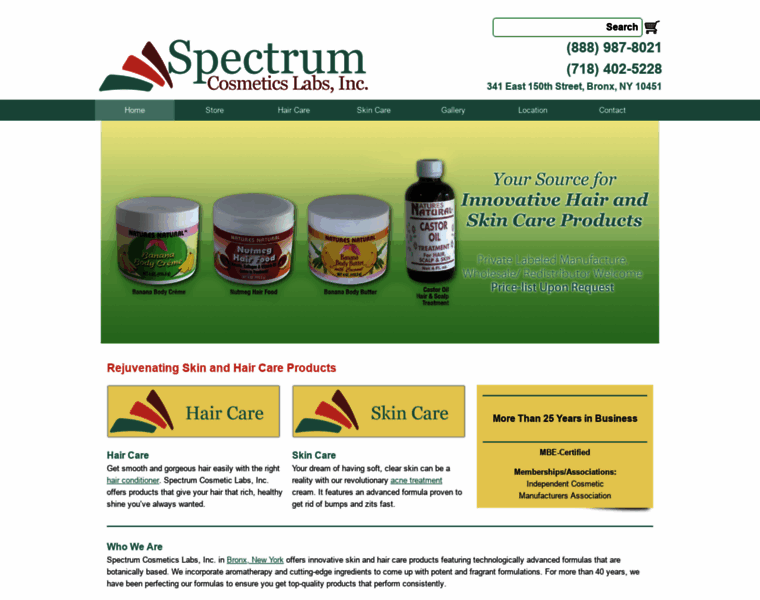 Spectrumcosmeticslabs.com thumbnail