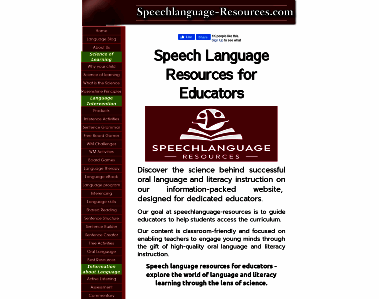 Speechlanguage-resources.com thumbnail