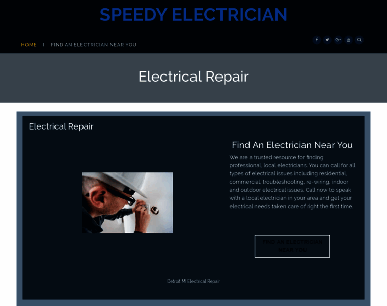 Speedyelectrician.com thumbnail
