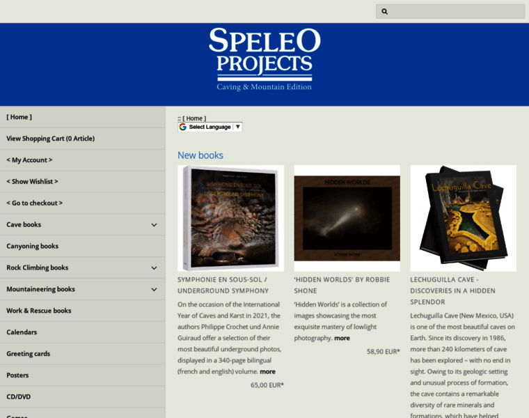 Speleoprojects.com thumbnail