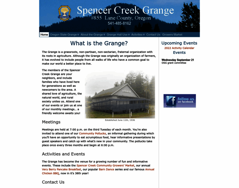 Spencercreekgrange.org thumbnail