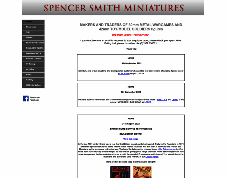 Spencersmithminiatures.co.uk thumbnail