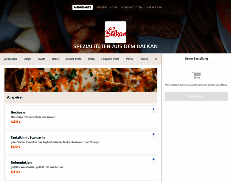 Spezialitaetenausbalkan-linz.at thumbnail