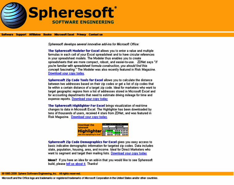 Spheresoft.com thumbnail