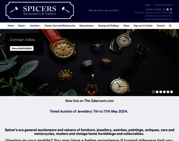 Spicersauctioneers.com thumbnail