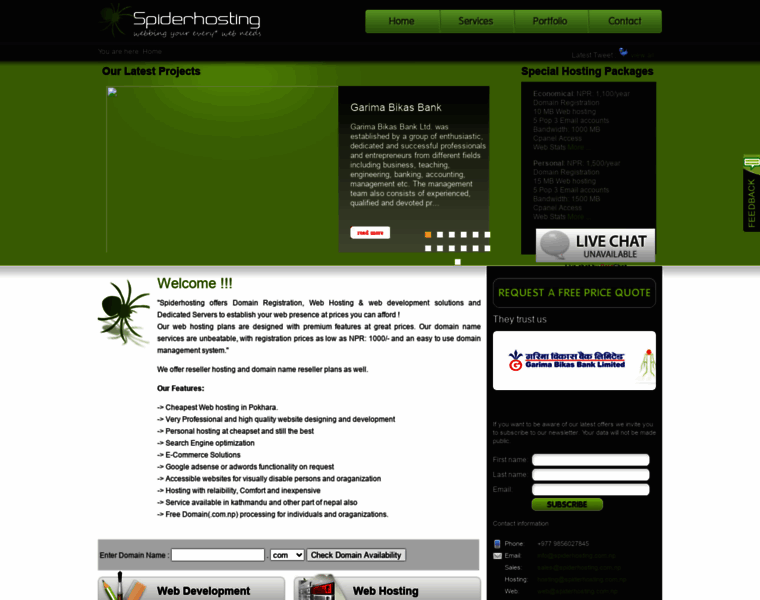 Spiderhosting.com.np thumbnail