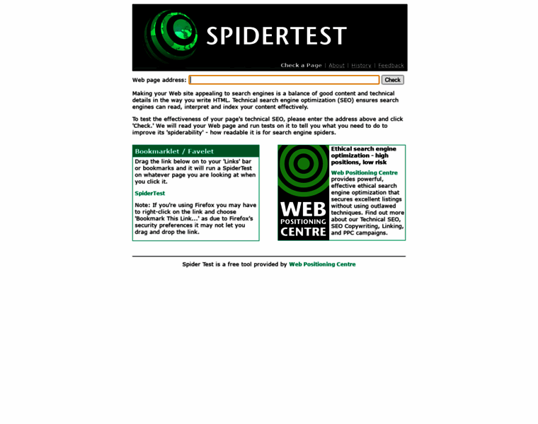 Spidertest.com thumbnail
