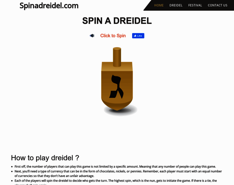 Spinadreidel.com thumbnail