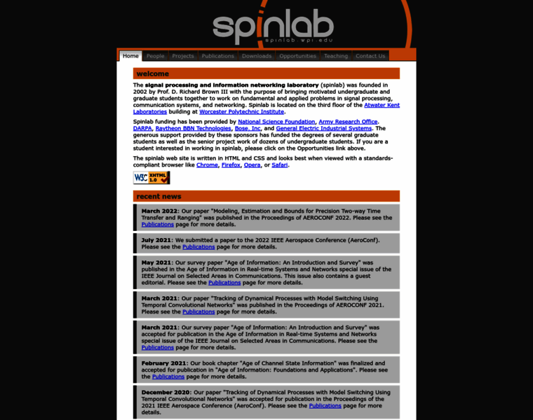 Spinlab.wpi.edu thumbnail