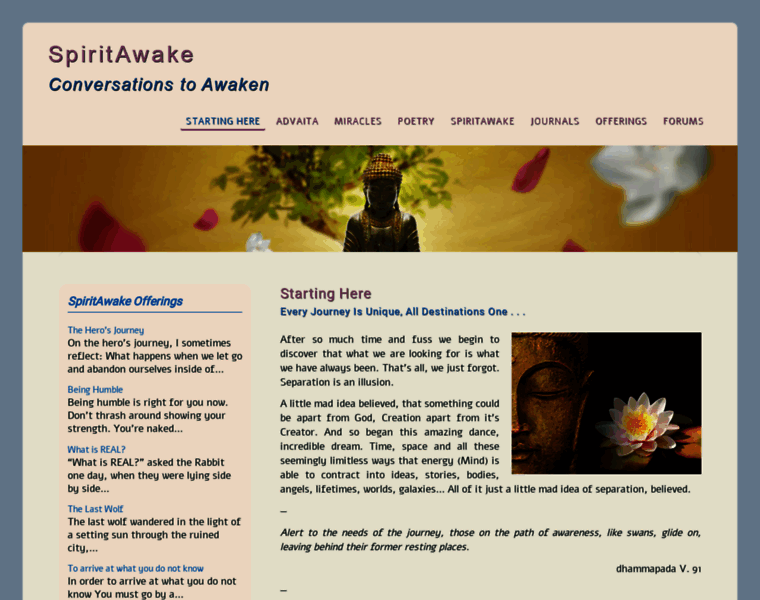 Spiritawake.net thumbnail