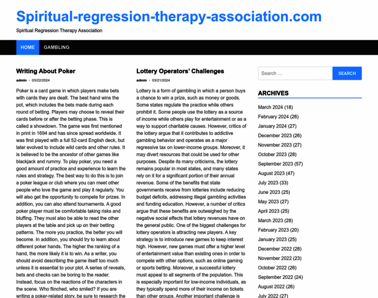 Spiritual-regression-therapy-association.com thumbnail