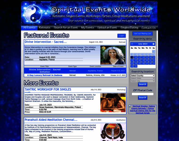 Spiritualevents.com thumbnail