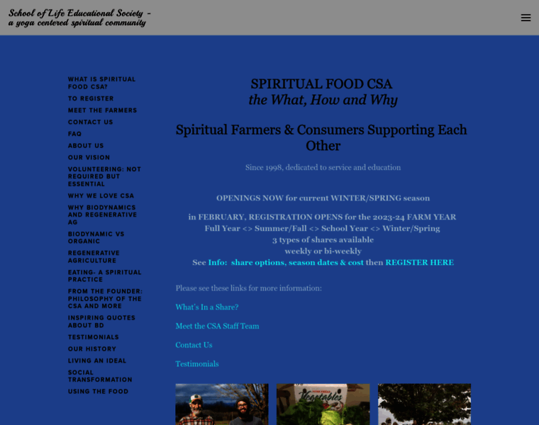 Spiritualfoodcsa.org thumbnail