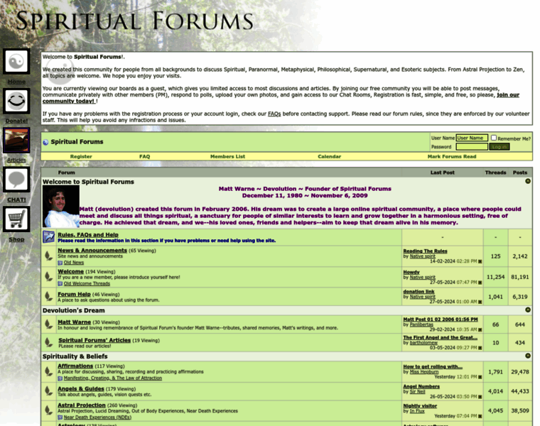 Spiritualforums.com thumbnail