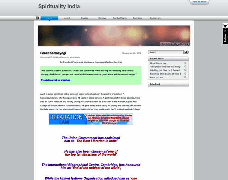 Spiritualityindia.com thumbnail