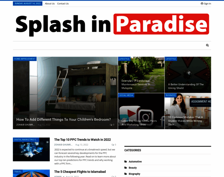 Splashinparadise.com thumbnail