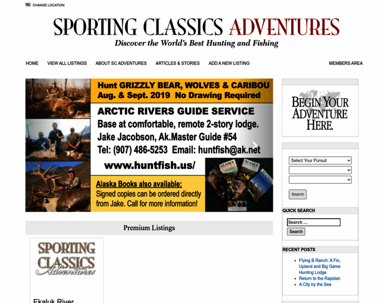 Sportingclassicsadventures.com thumbnail