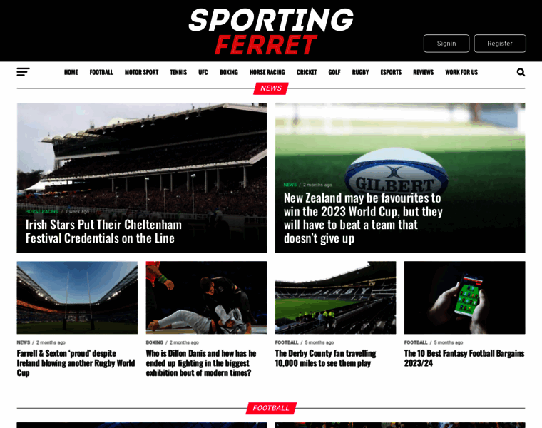 Sportingferret.com thumbnail