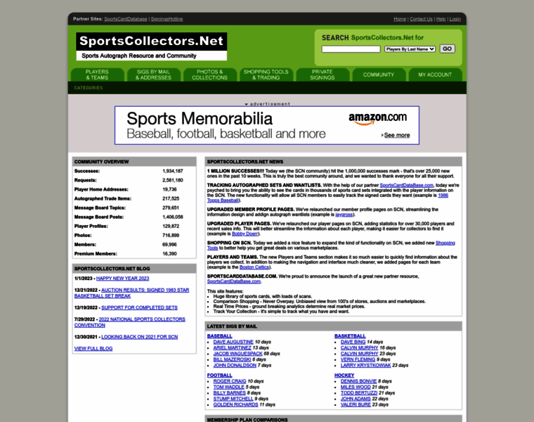 Sportscollectors.net thumbnail