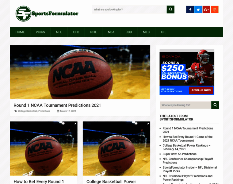 Sportsformulator.com thumbnail