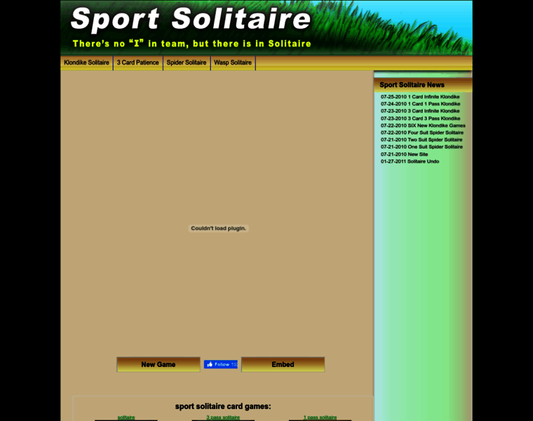 Sportsolitaire.com thumbnail