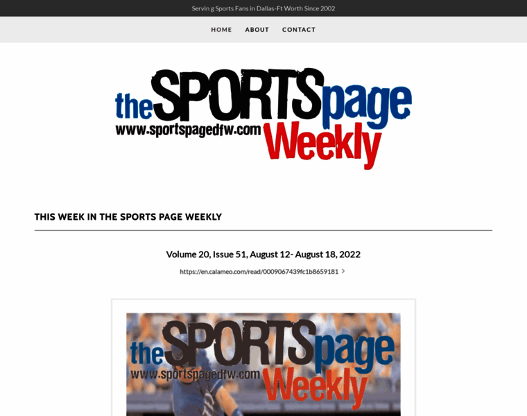 Sportspagedfw.com thumbnail