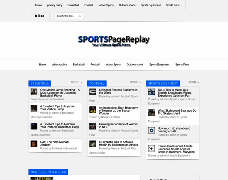 Sportspagereplay.com thumbnail