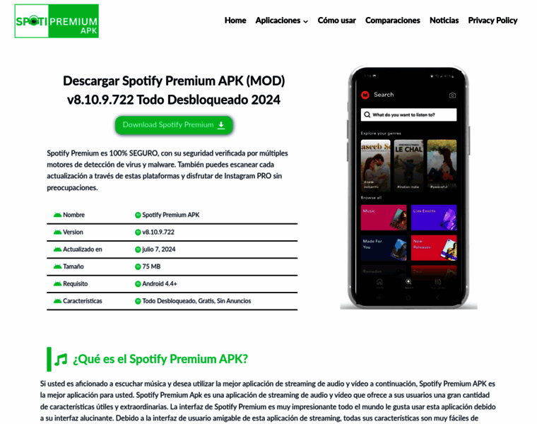 Spotipremiumapk.org thumbnail
