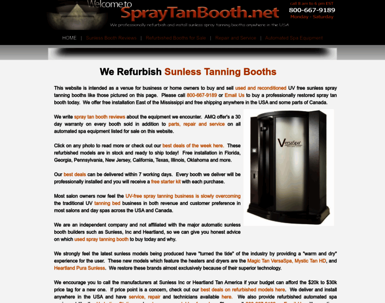 Spraytanbooth.net thumbnail