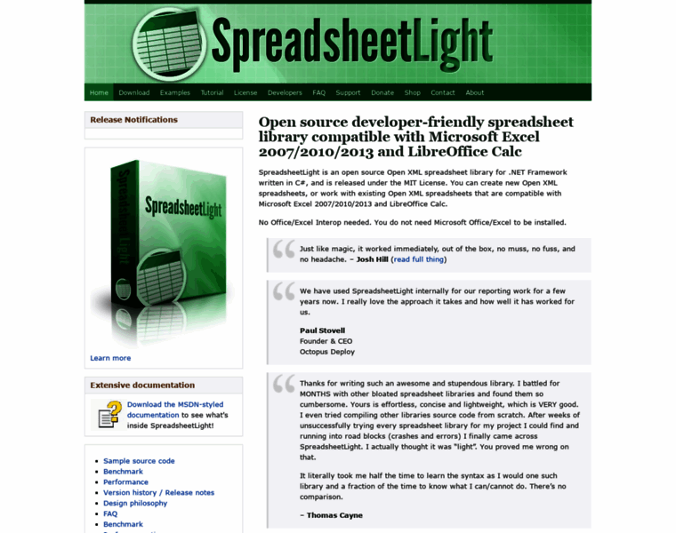 Spreadsheetlight.com thumbnail