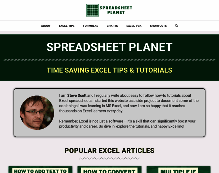 Spreadsheetplanet.com thumbnail