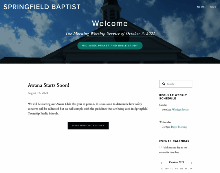 Springfieldbaptist.net thumbnail