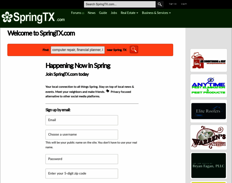 Springtexas.com thumbnail