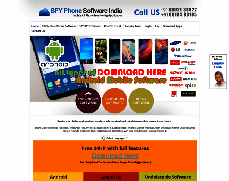Spyphonesoftwareindia.com thumbnail