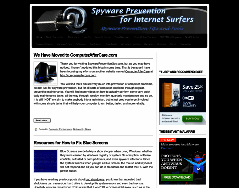 Spywarepreventionguy.com thumbnail