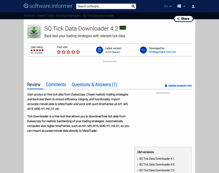 Sq-tick-data-downloader.software.informer.com thumbnail