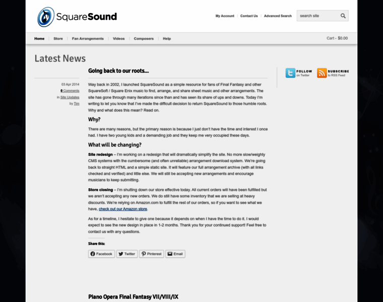 Squaresound.com thumbnail